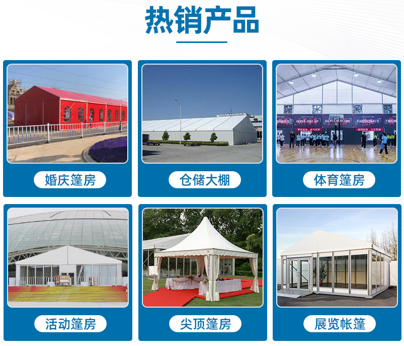 星辰厂家直销婚礼篷房户外活动铝合金帐篷大型展览会展篷房支持外贸详情3