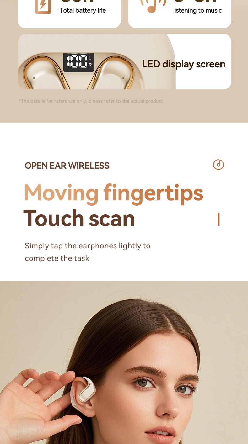 M115OWS wireless headphones dual-ear private mold Factory 2025 Blue Tooth Hua High-fidelity Stereo noise-cancelling ear-hanging style pic 14