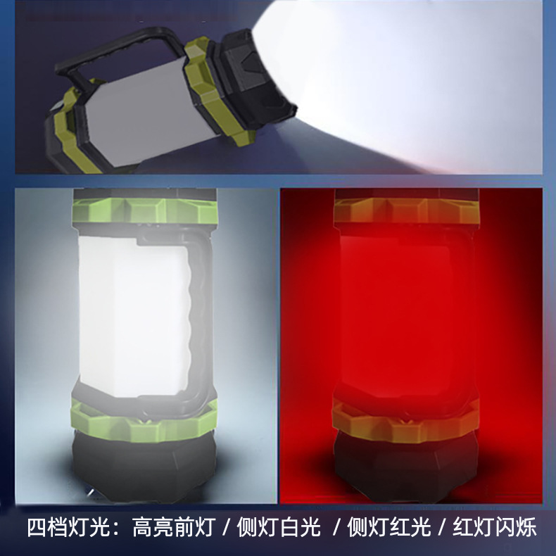 High-brightness and powerful flashlight for camping, USB charging, convenient multi-functional outdoor emergency searchlight, portable flashlight pic 5