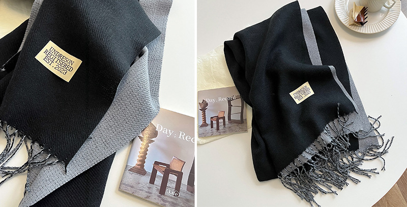 跨境双面仿羊绒围巾女冬季保暖情侣高级感中长款围脖纯色百搭披肩详情40