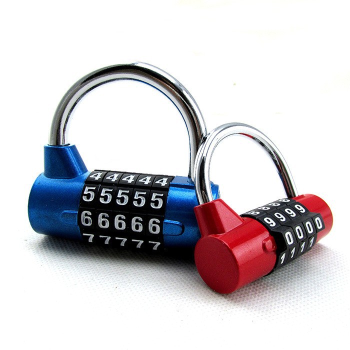 New 5-digit mechanical U-shaped anti-theft door, metal password padlock, suitcase drawer, gym password lock pic 5