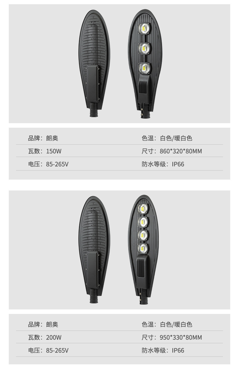 LED street lamps, new rural lighting road lamps, Baojian style city circuit lamp head manufacturer wholesale outdoor waterproof street lamps pic 4
