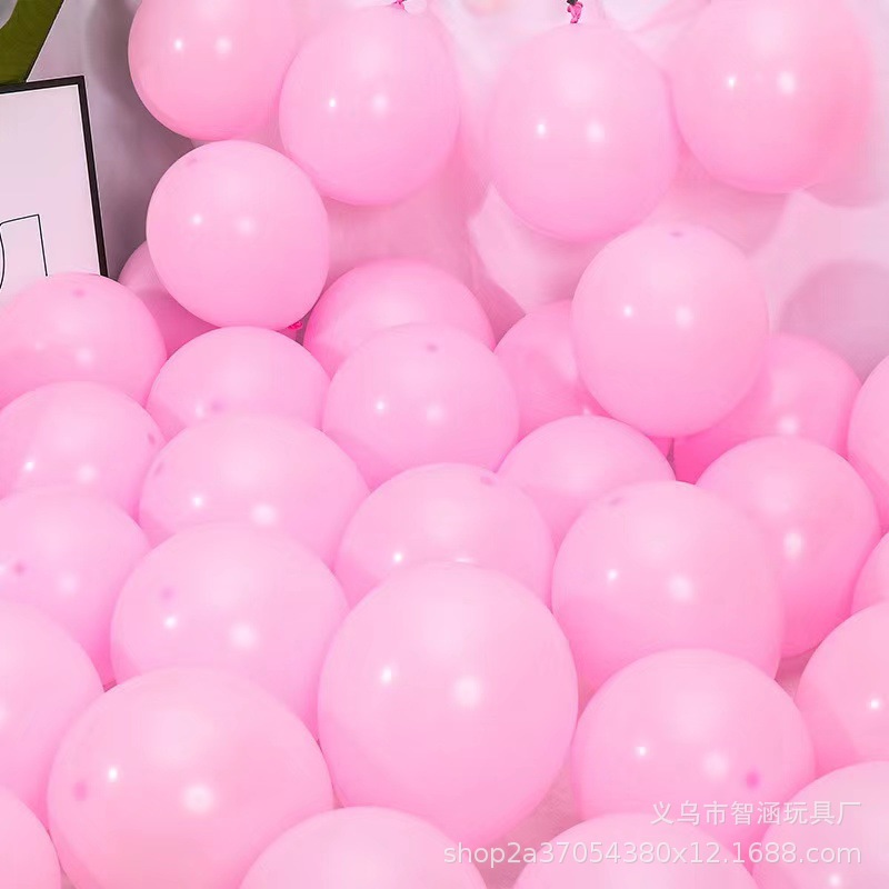 婚庆布置10寸1.5克亚光气球圆形乳胶卡通饰景可印字派对详情8