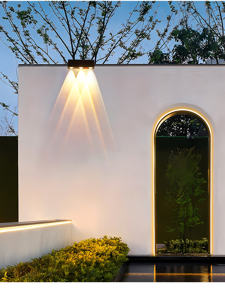 Cross-border solar outdoor LED fence and fence lights, wall-washing lights, ambient lights, garden villa wall lights, step spotlights pic 12