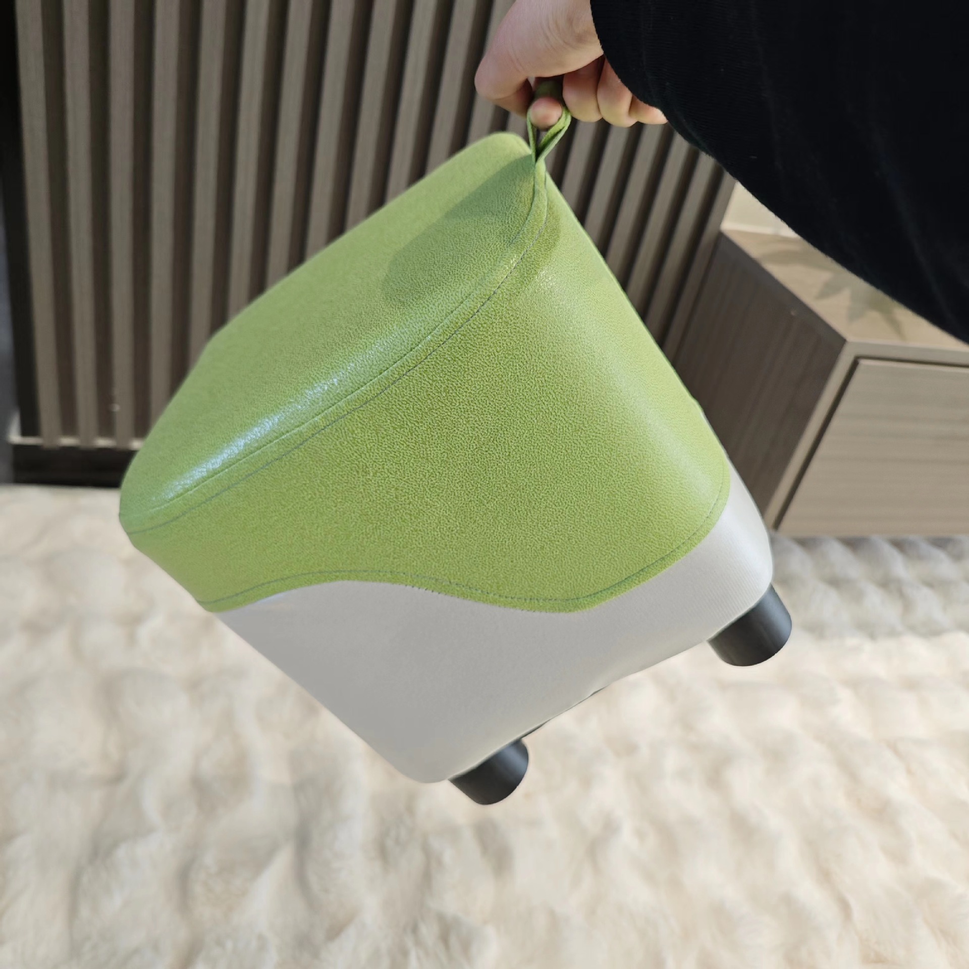 厂家批发方型家用换鞋凳简约矮凳布艺小凳子客厅坐凳穿鞋凳加logo详情9