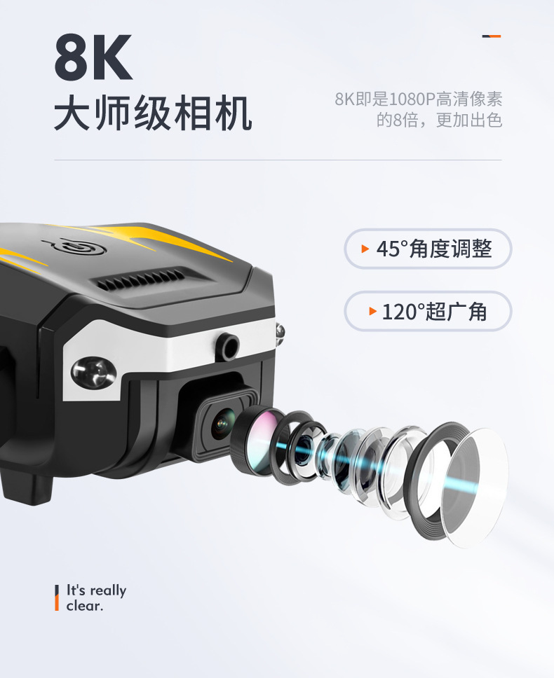跨境新品可折叠航拍无人机玩具智能避障高清双摄像遥控飞行器飞机详情8