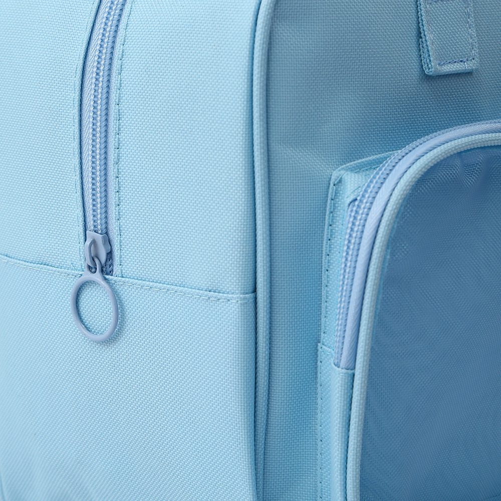 Light-colored cartoon bear printed student tutorial file bag, junior high school study handbag, tutorial Oxford cloth zipper bag pic 6