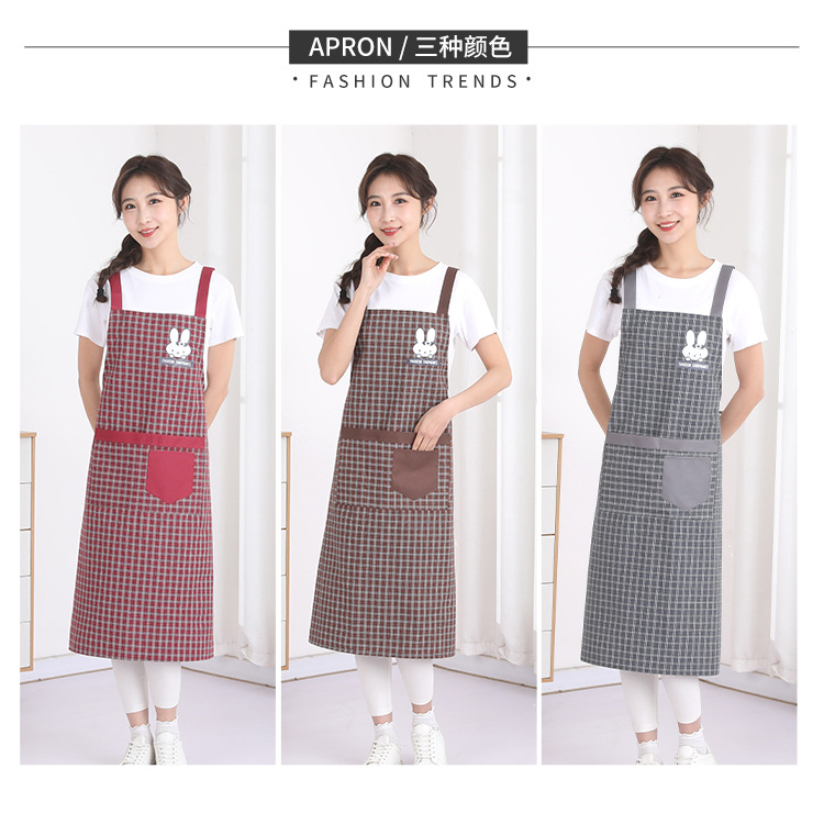 加长过膝围裙加大过膝中厚款厨房家用男女防污围腰耐脏工作服背带详情3