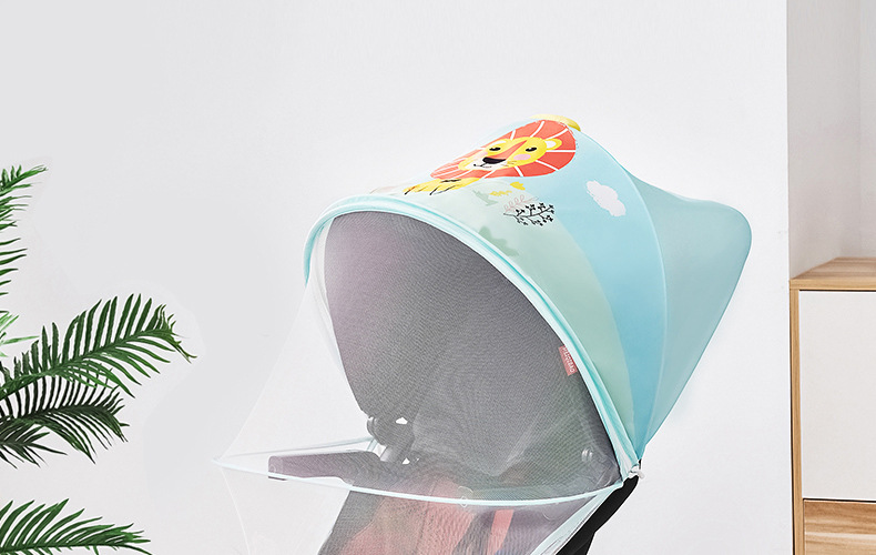 婴儿车蚊帐全罩式通用宝宝推车防蚊罩加大网纱遮阳儿童手推车蚊帐详情5