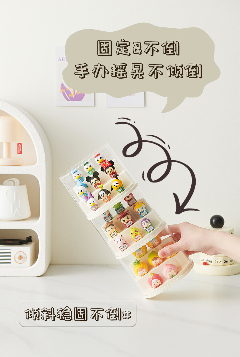 The display box, the cute grain blind box, can be stacked with dust-proof dolls, the Lego display stand, and the transparent bubble Matte figurine storage box pic 8