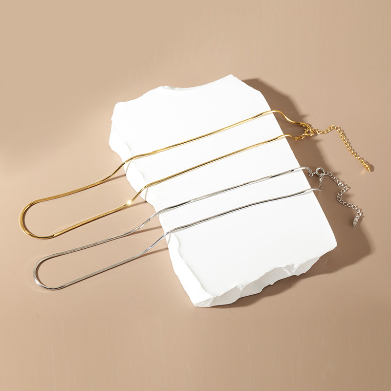 S925纯银项链八角蛇骨意大利锁骨链女高级感小众夏季设计饰品配饰详情7