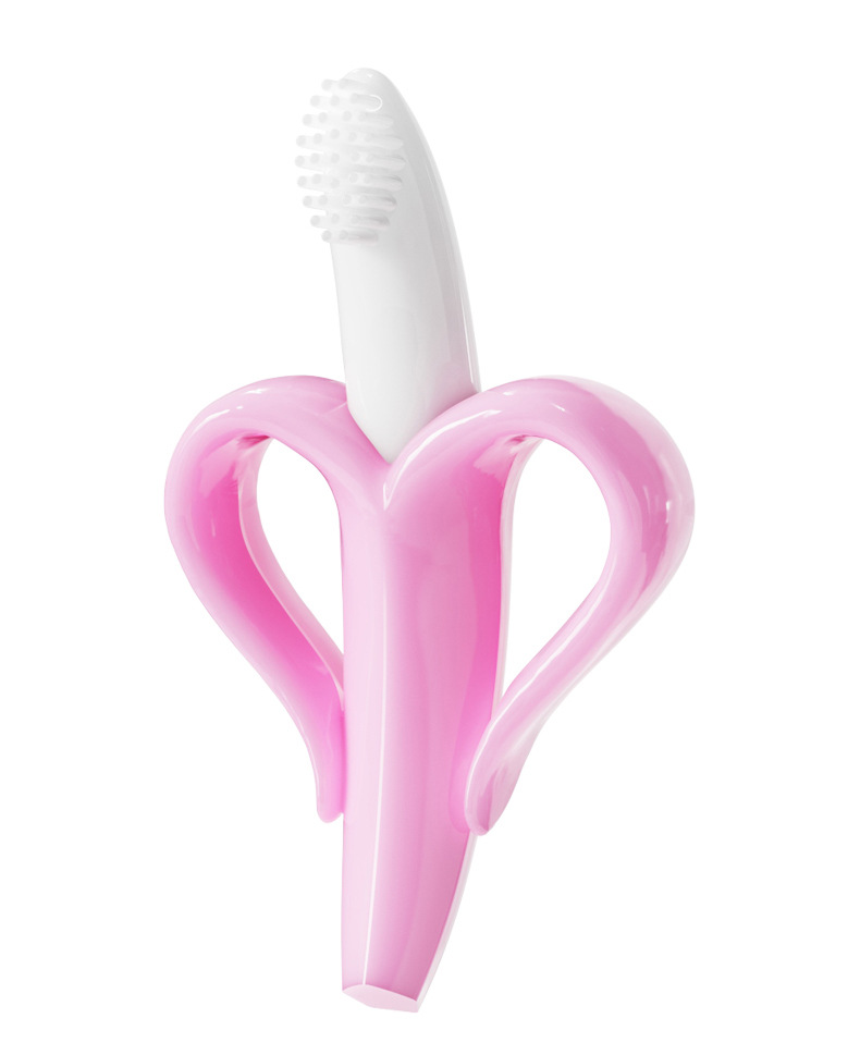 热销香蕉婴儿硅胶牙胶带吸盘咬胶磨牙棒食品级咬咬乐磨牙器详情15