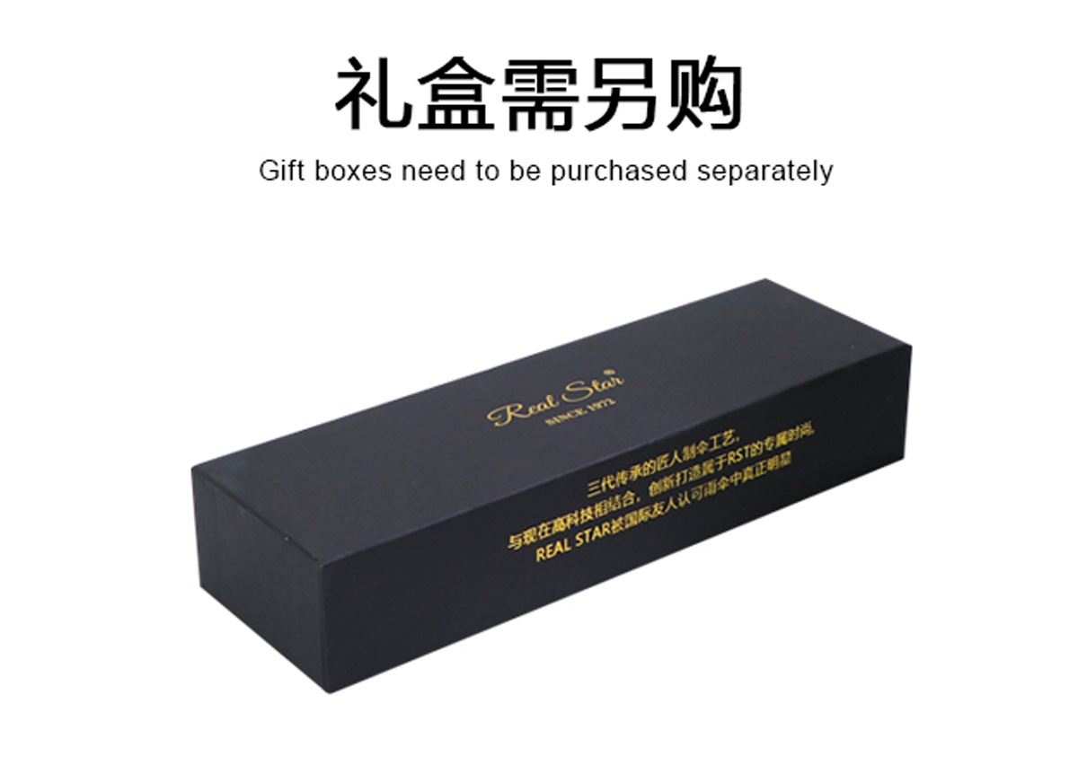 雨伞汽车档位造型手柄自动开收商务伞23寸黑色折叠伞外贸批发出口详情2