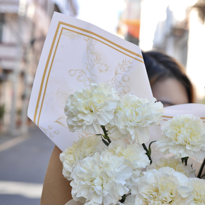 雾面纸铃兰之花防水韩式包花纸艺材料花束包装玫瑰花店花艺用品详情16