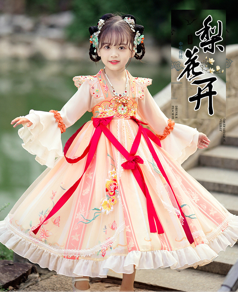 Y汉服女童夏装中国风薄款襦裙古装连衣裙超仙小女孩夏季儿童唐装详情1