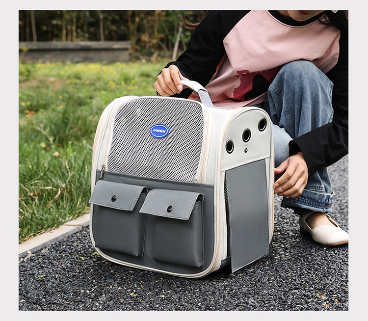 宠物用品猫包外出双肩宠物包大容量透气便携出行宠物猫狗背包详情30