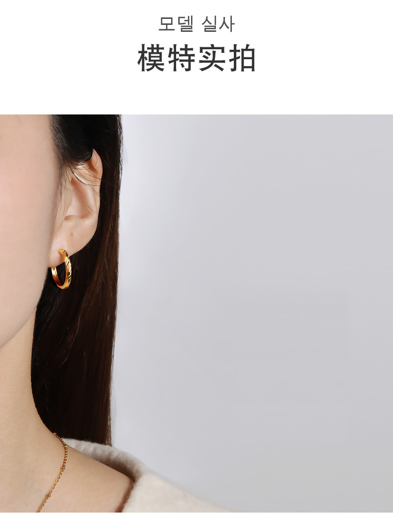 925纯银爆闪耳钉轻奢度假风小众ins耳扣批发夏季女高级感耳饰饰品详情12