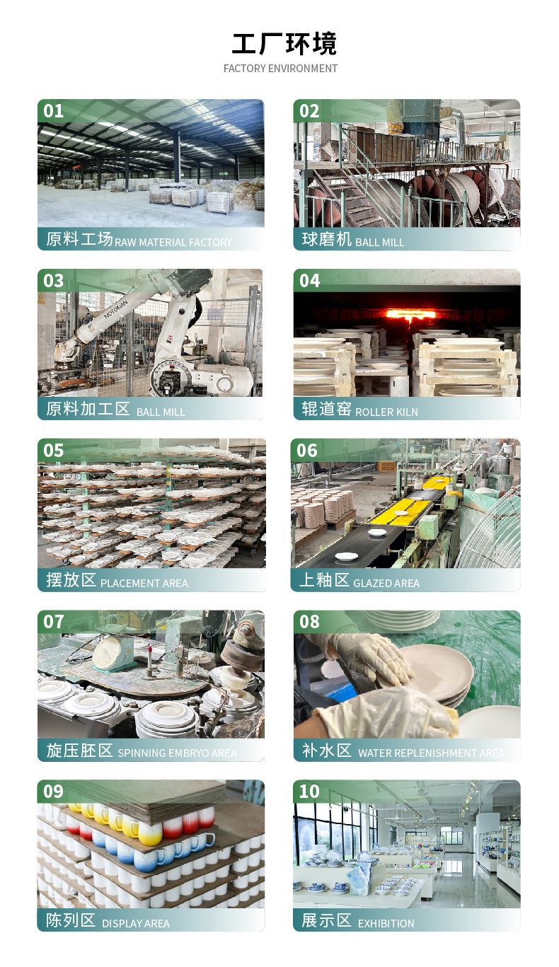 景德镇釉下彩餐具碗碟套装家用饭碗菜盘大碗面碗汤碗陶瓷碗盘子详情3