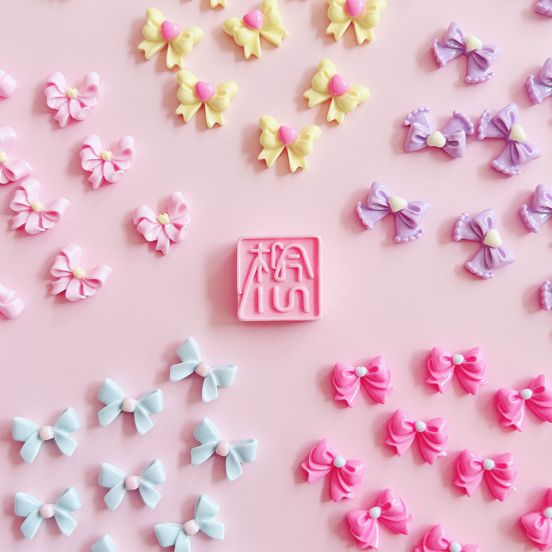 COM Glossy mini, unique and small bow handmade hair clips, hair accessories, diy decorative resin accessories pic 8