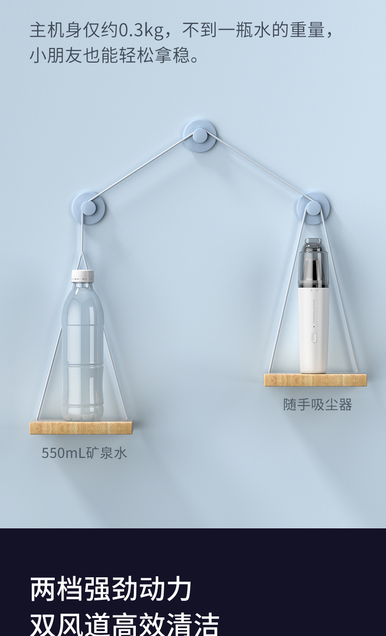 车载吸尘器家用迷你便携式除螨仪无线充电大功率手持强力除尘器详情4
