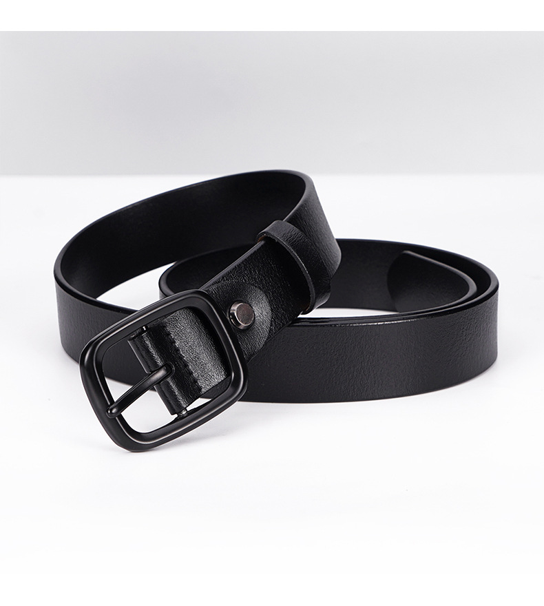 真皮皮带女时尚百搭牛仔裤带女简约纯牛皮针扣商务休闲女士腰带女详情11