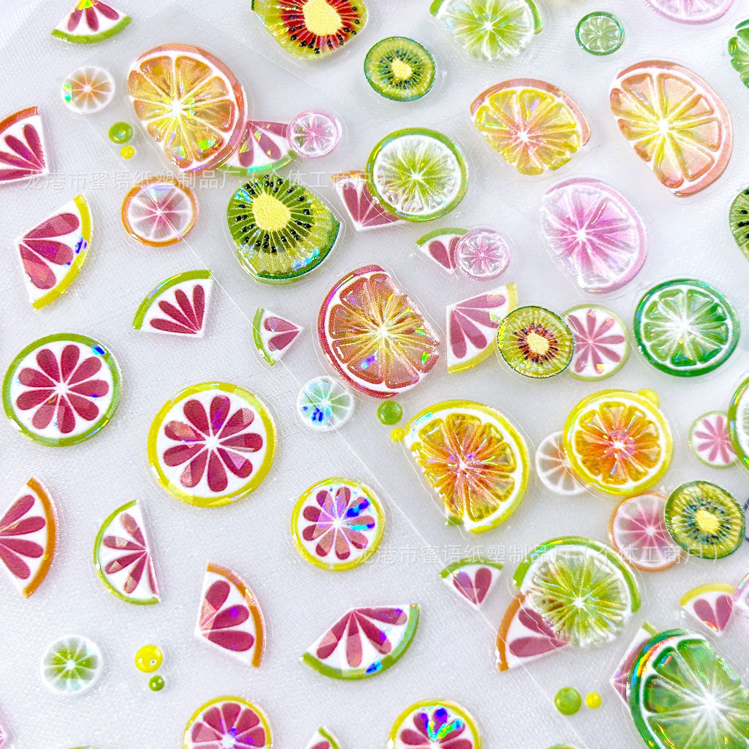 Cross-border bestseller: Shell Light Lemon nail sticker, wine red cherry 5D three-dimensional embossed nail sheet decoration sticker pic 10