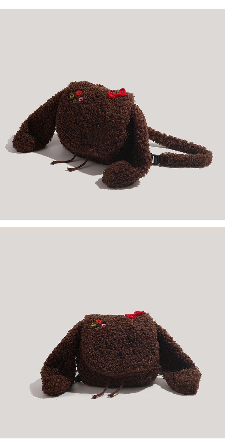 CHARHP&KEJNT官方正品毛绒小狗双肩包女小众卡通时尚可爱学生背包详情10