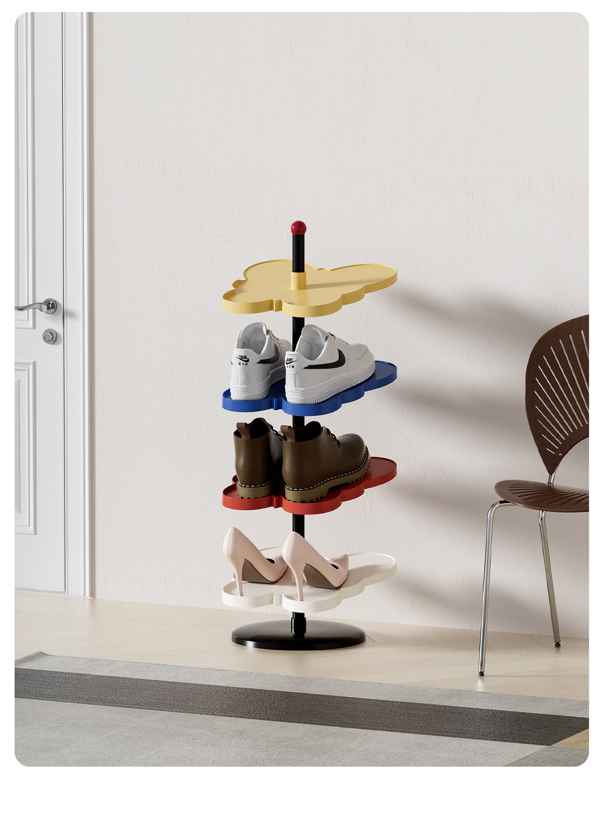 简易宿舍小型收纳架鞋架家用多层鞋子收纳架入门玄关易安装鞋架详情24