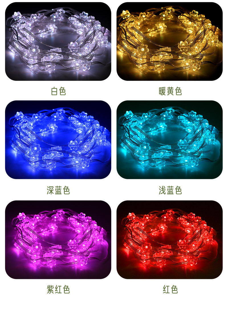跨境app蓝牙智能圆珠5V奶白爱心彩灯串店铺装饰灯球串幻彩皮线灯详情6