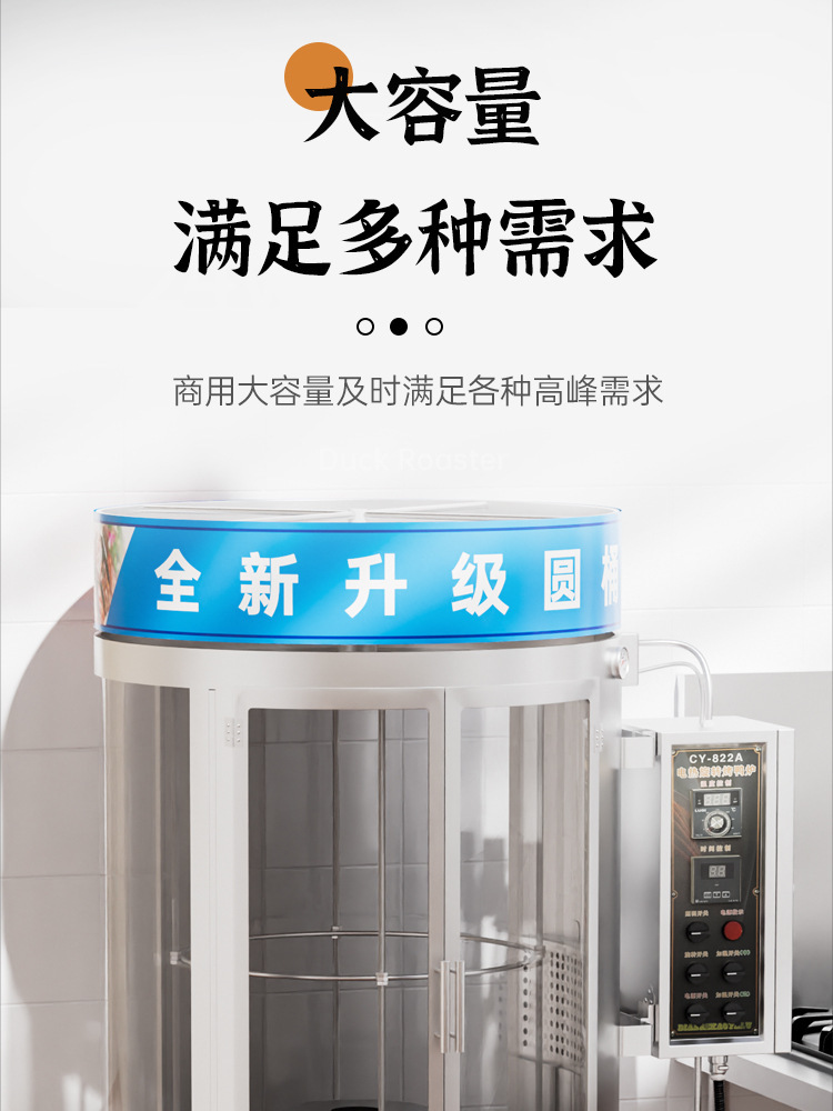 Wholesale of commercial large-capacity roast duck ovens, fully automatic rotary electric heating equipment for roast chicken and goose in roast meat stores pic 10