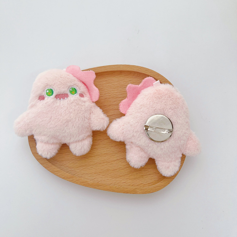 ins可爱卡通毛怪胸针毛绒小怪兽书包钥匙配饰玩偶diy围巾手工辅料详情9