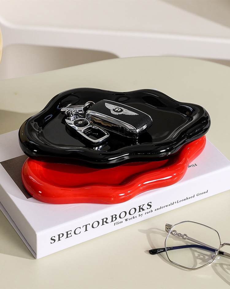 【 Same style at low Price 】ins high appearance level tray, Internet celebrity photo prop, jewelry storage plate, display plate, light luxury ceramic decorative item pic 31