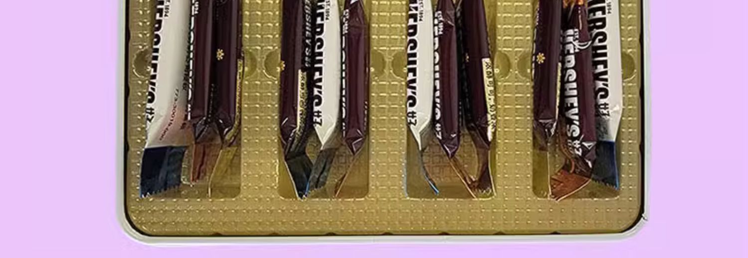 Hershey KISS chocolate Sheet Section Gift box, tinplate box, wedding candy box, candy gift box, girlfriend snack box, Clever pic 5