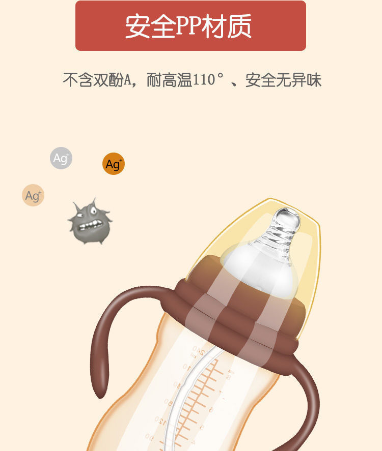 新生婴儿童1防摔塑料2宽口径3大宝宝4岁喝水断奶神器硅胶吸管奶瓶详情2