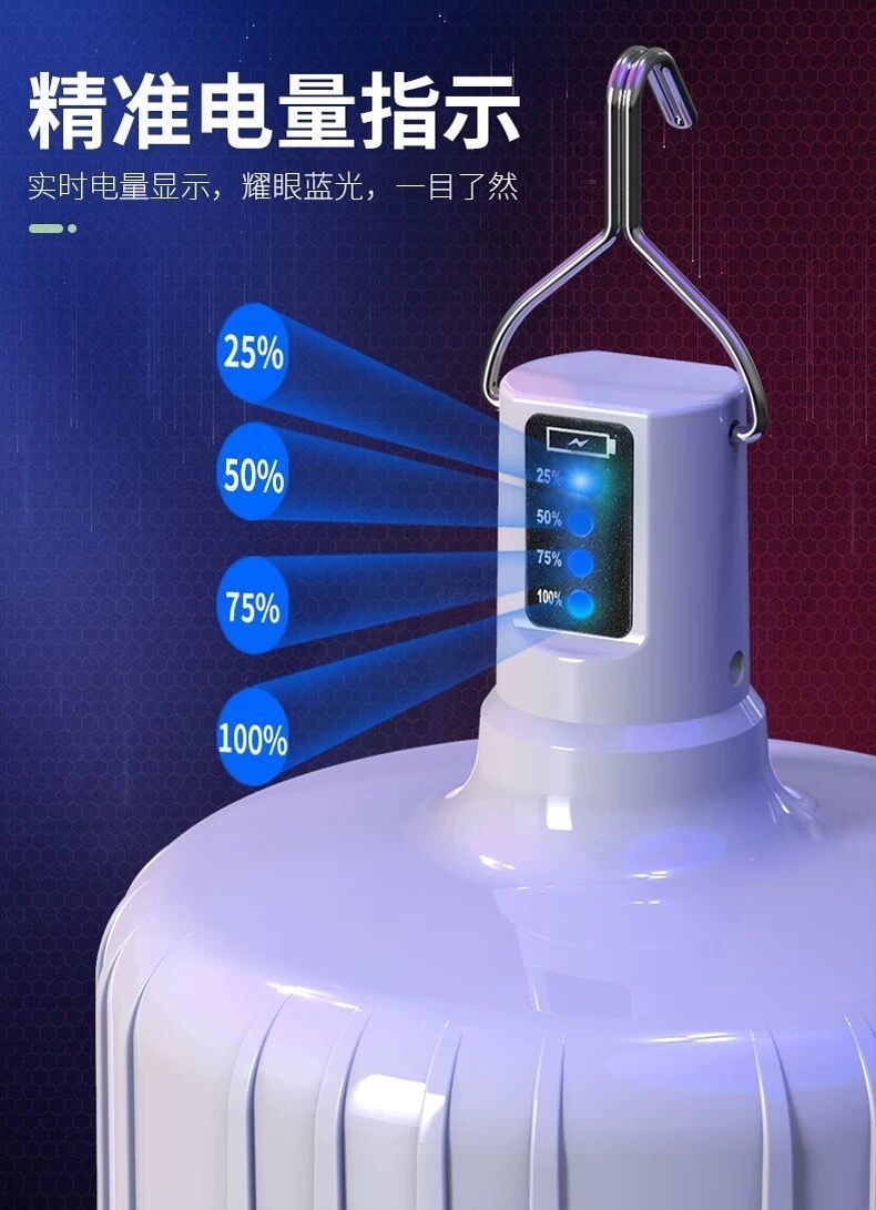 USB充电灯泡停电应急照明灯家用式移动超亮户外led夜市摆摊地摊灯详情3