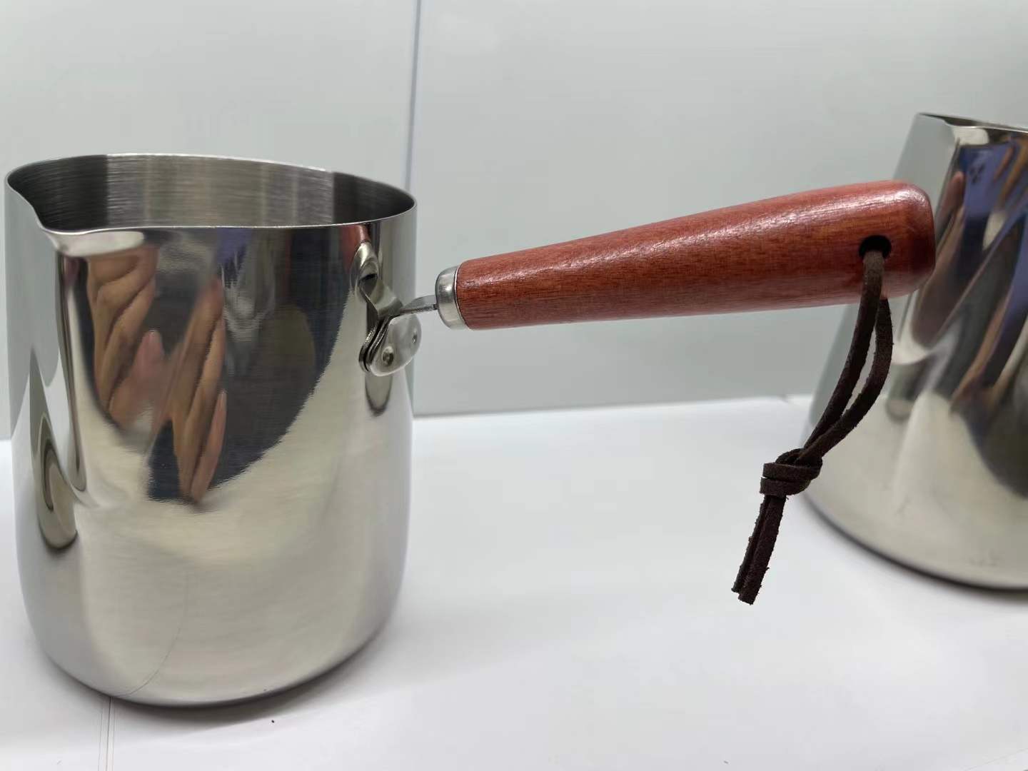 Fancy milk pot, stainless steel thickened baby food pot, baby cooking, mini deep pot, coffee cup, hot milk cup, pointed mouth milk cup pic 11