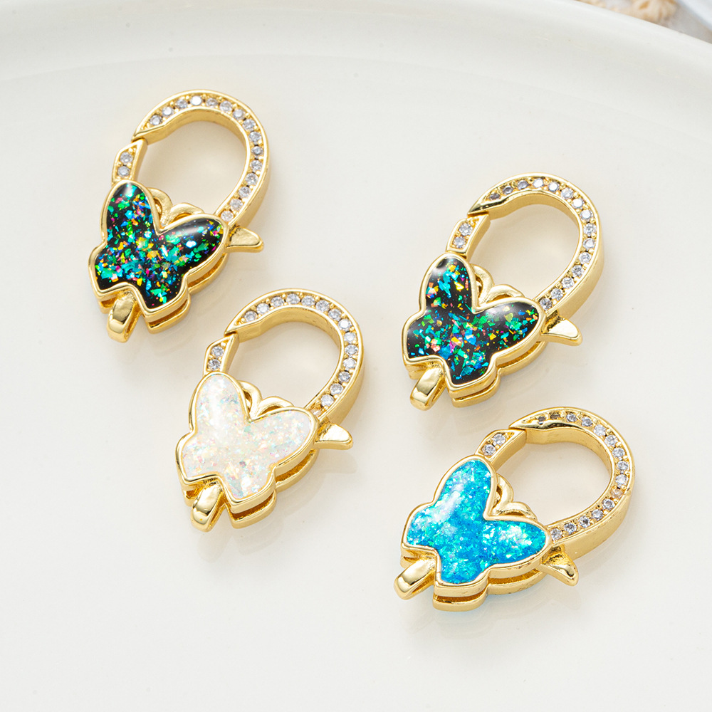 diy copper plated 18k real gold double-ring pearl string necklace clasp, jewelry, handcrafted bead necklace accessory pic 8