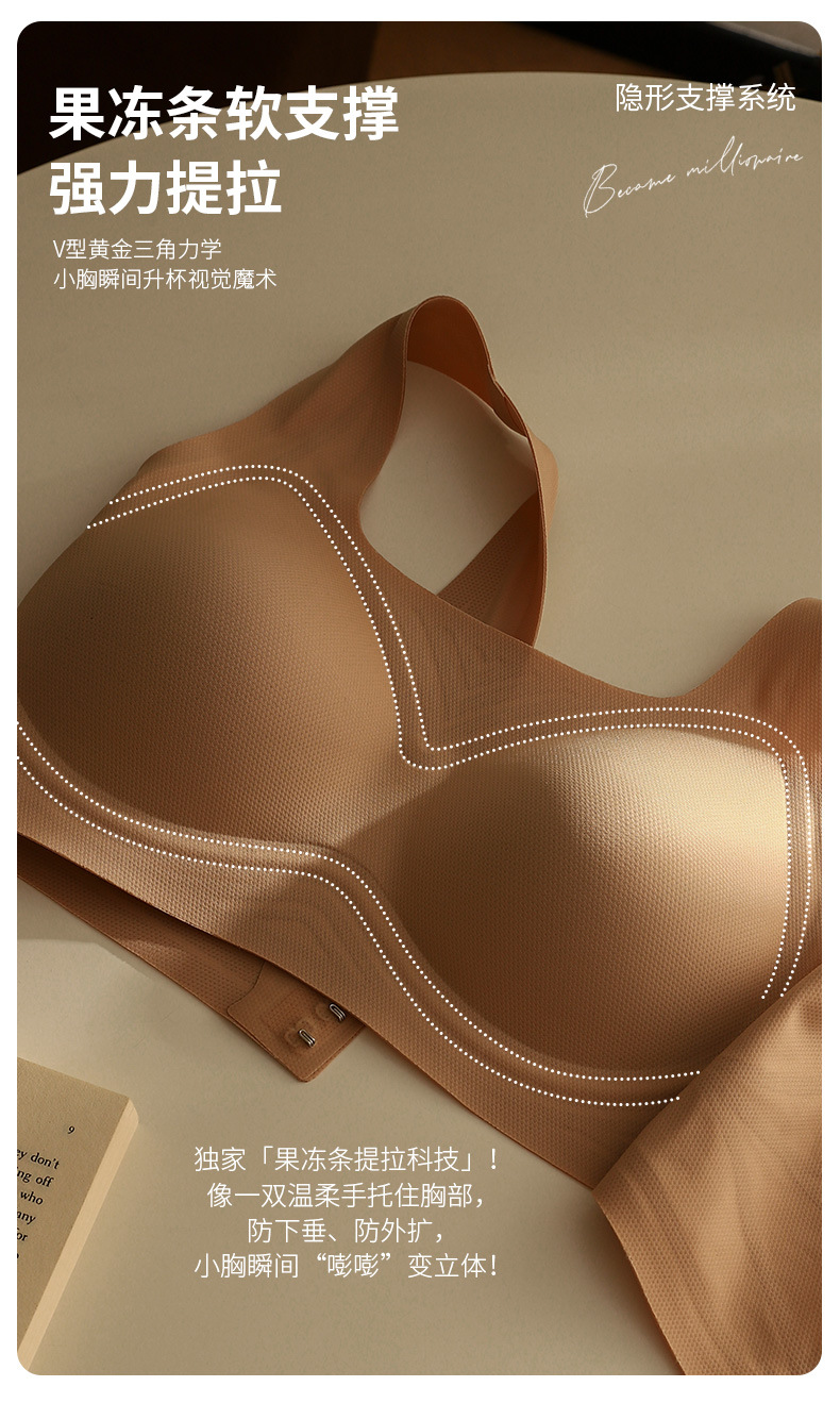 无痕内衣夏季薄款舒适透气大胸显小无钢圈内衣女聚拢女士文胸胸罩详情8