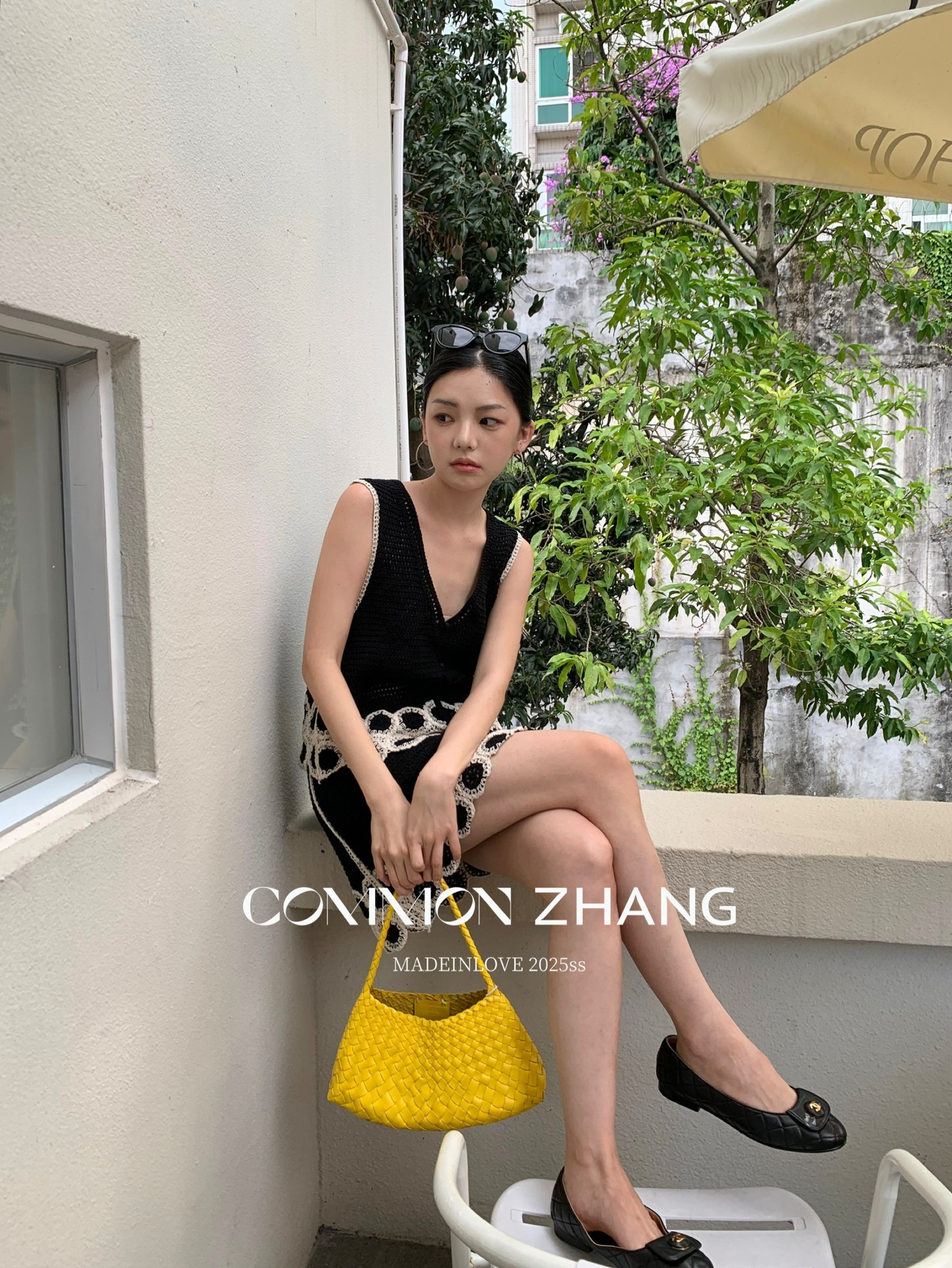 CZ ZHANG Summer French fashion Design sense floral embroidery black versatile low-waisted A-line short skirt B24109 pic 9