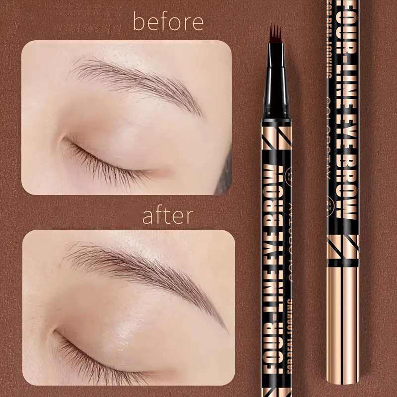 【 Cross-border Exclusive 】QICIY four-fork Eyebrow pencils are waterproof and do not smudge easily. Wholesale of eyebrow pencils, eye makeup, and other cosmetics pic 13