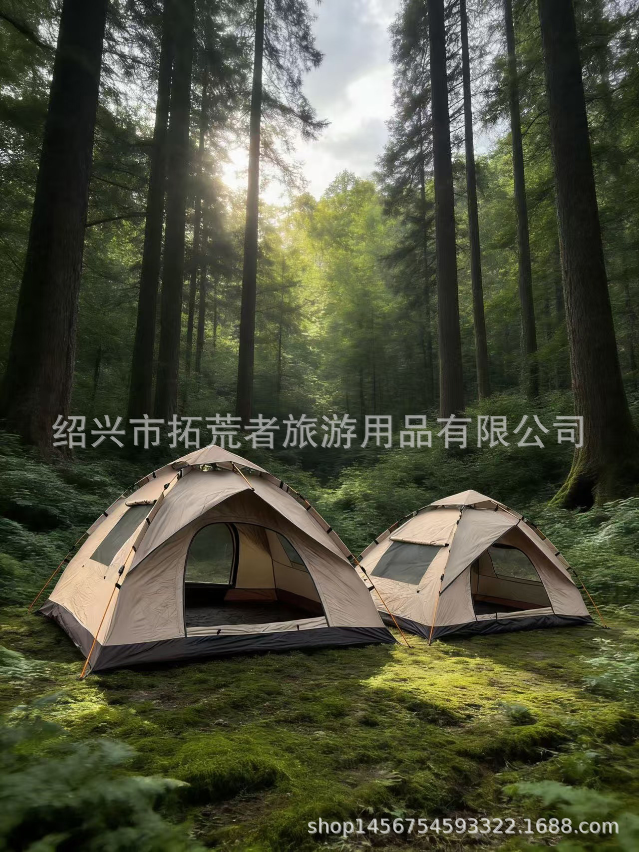 帐篷户外自动露营帐篷3-4人家庭帐篷野营公园防蚊营地帐篷厂家详情7