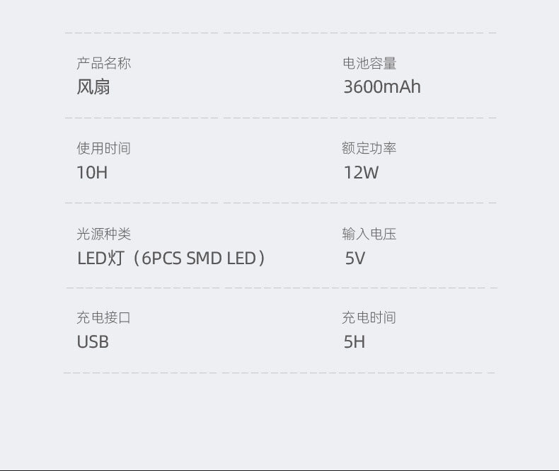 KM-F0326 便携式LED台式小风扇康铭多功能移动 充电时USB风扇详情11