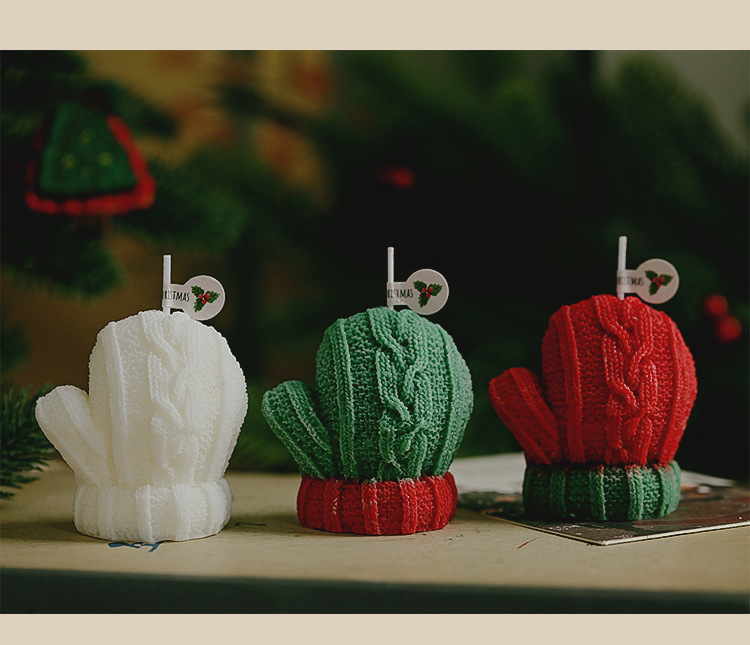 圣诞节装饰品手工伴手礼礼品跨境创意蠟燭圣诞手套香薰蜡烛定制详情7