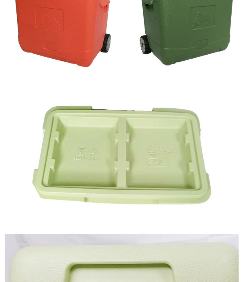 Green trolley with handle, insulated box, car refrigerator, small refrigerator with refrigeration, electric lunch box pic 8