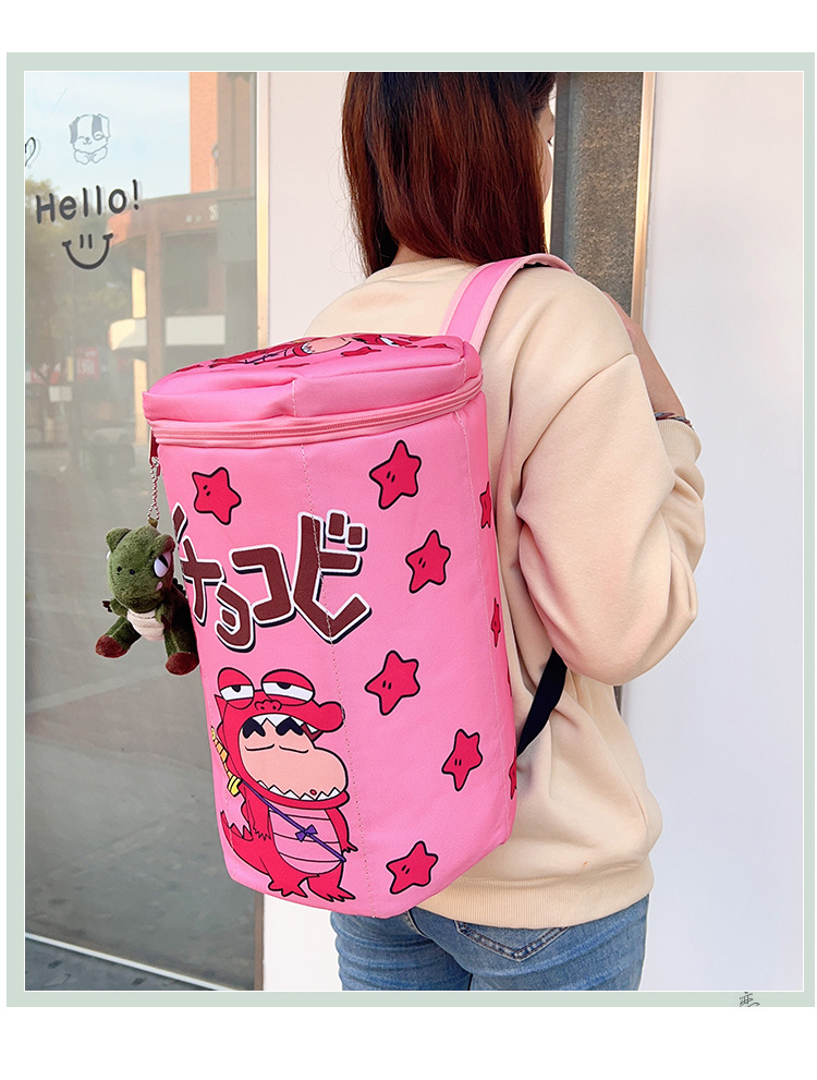 New cute schoolbag, Crayon Shin-chan, Little Crocodile box, large-capacity three-dimensional bucket bag, backpack, racket bag, trendy back pic 18