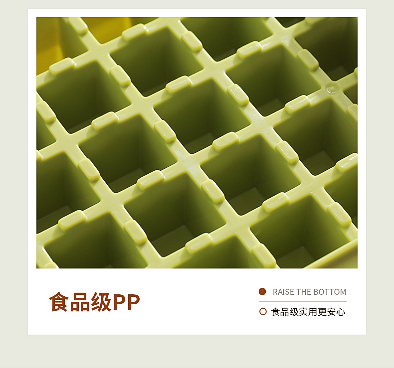按压冰格冰块模具食品级家用制冰机硅胶双层制冰盒易脱模冰壶储冰详情15