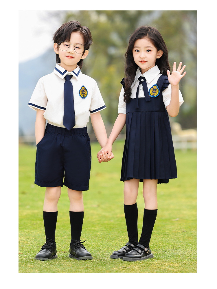 小学生夏季班服英伦衬衫套装幼儿园园服儿童校服毕业照合唱演出服详情12