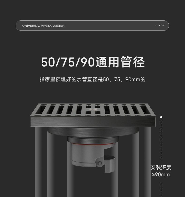 卫生间阳台不锈钢防臭地漏家用洗衣机厨卫轻奢加厚地漏芯防虫神器详情12