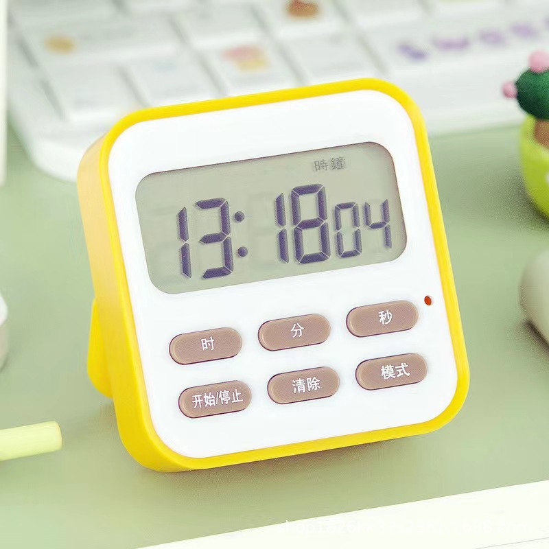 Ice cream color matching timing alarm clock, dual-purpose student time manager, electronic alarm clock wholesale, multi-functional timer pic 2