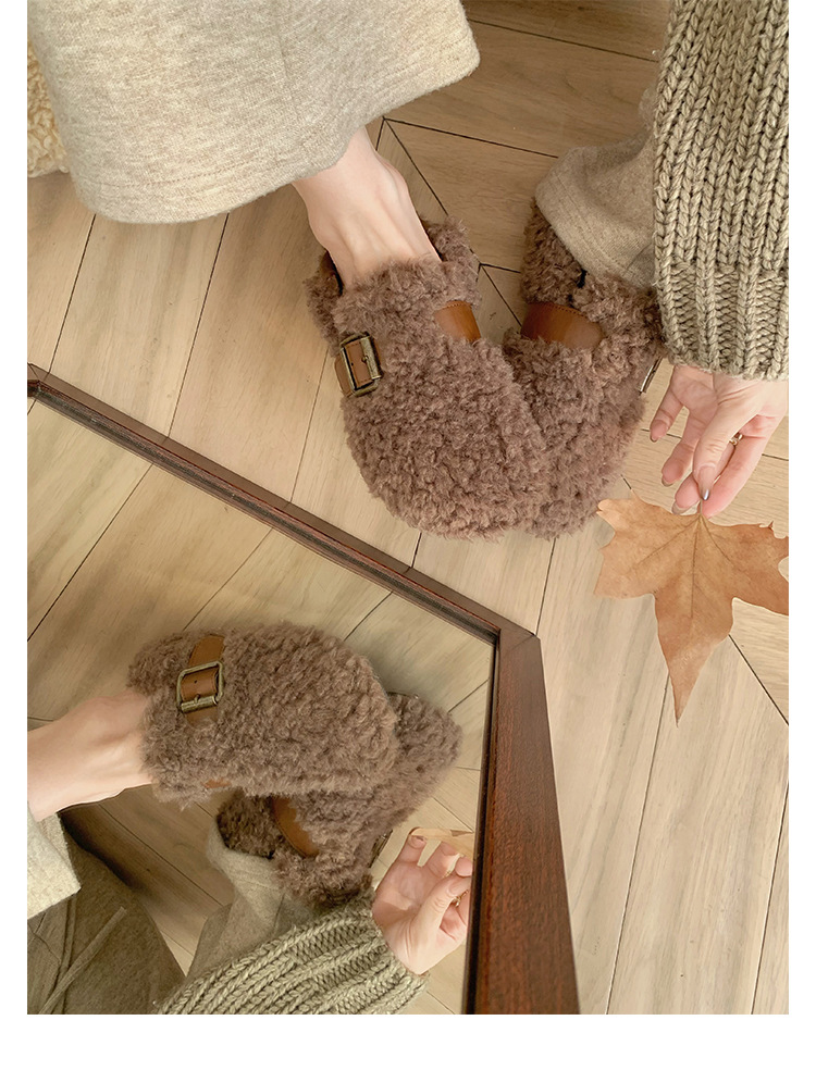 Warm and cozy plush slippers for women, winter home cotton slippers, warm and comfortable, anti-slip thick-soled plush slippers for women pic 21